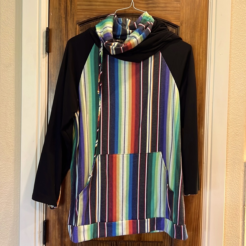 L&B Hooded Serape Sweatshirt